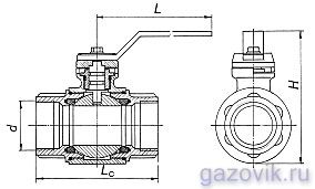 Краны шаровые муфтовые ГШК